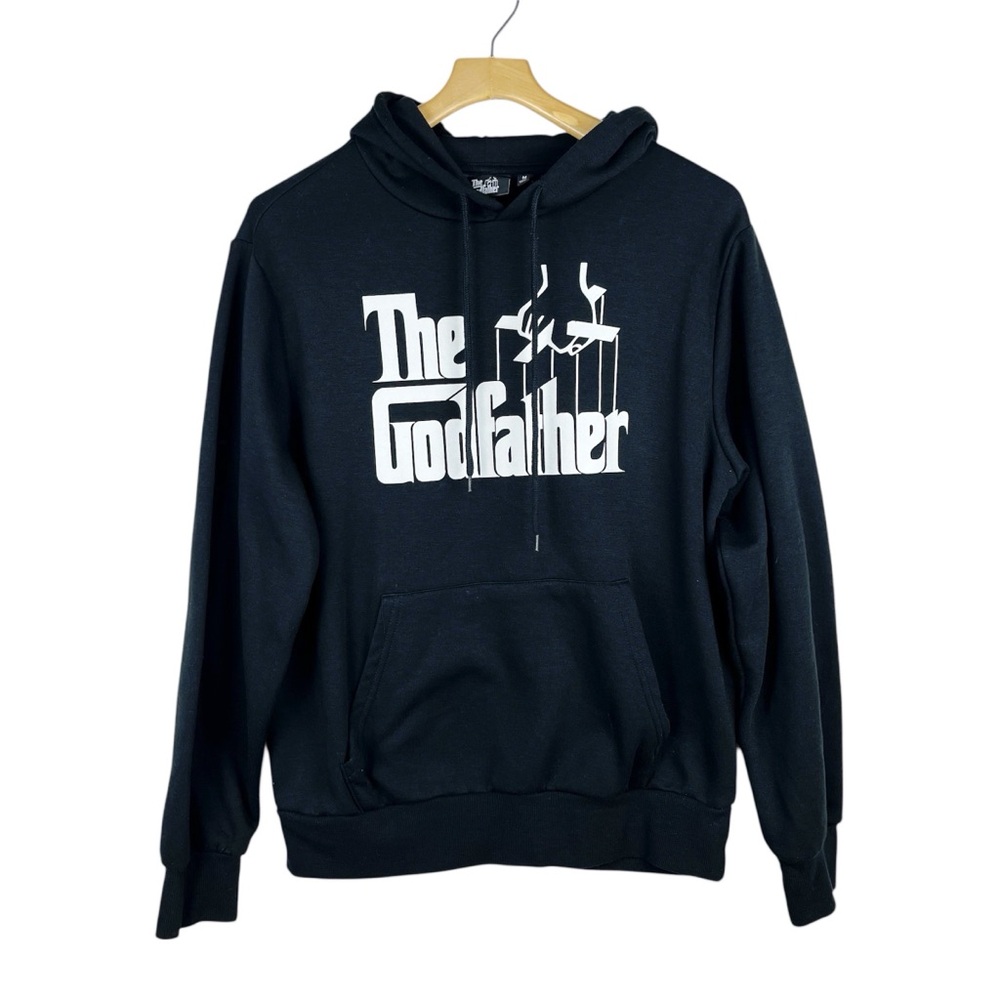 The Godfather Black Hoodie Front Back Graphic Size Medium
